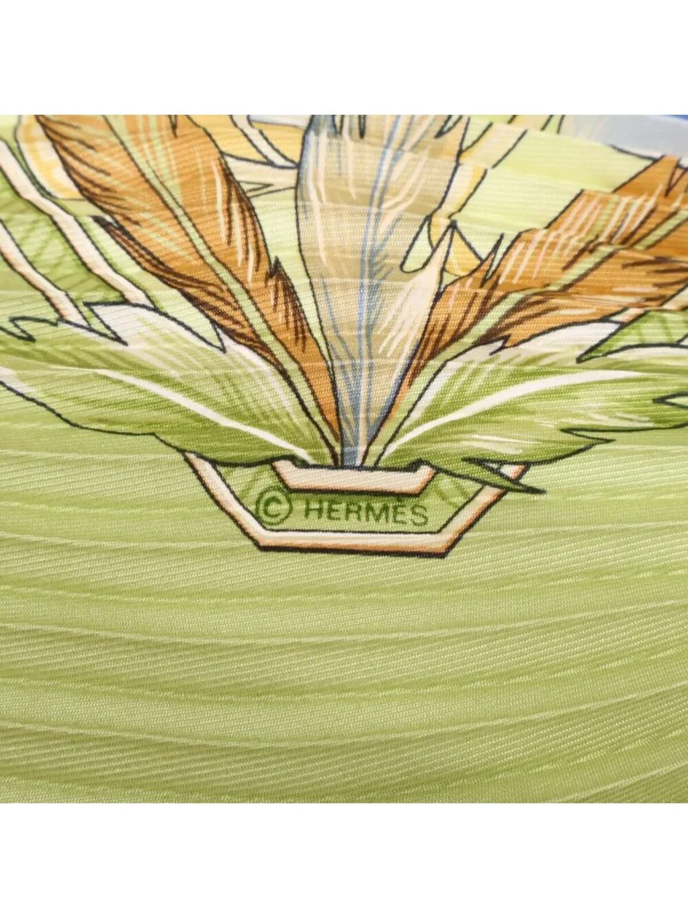 Hermes Amazonia Silk Pleats Carre Scarf